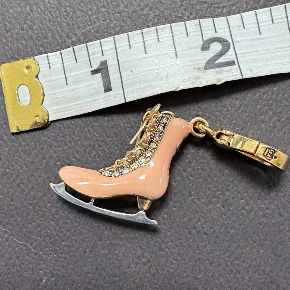 Juicy Vintage Gold and Pink Ice Skate Charm - Picture 3 of 3